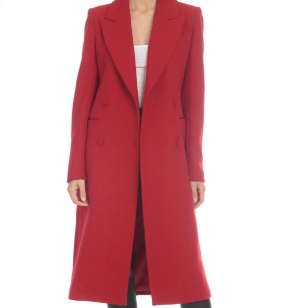Avec Les Filles Double Breasted Wool Blend Coat